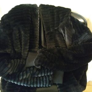 Black Faux Fur coat